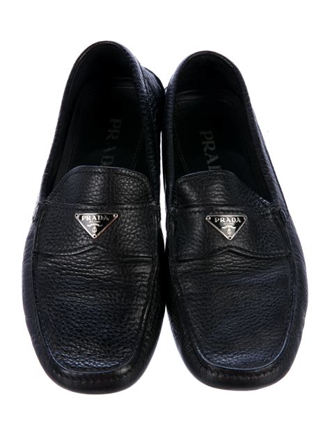 prada women's driver loafers|Prada leather driving loafers.